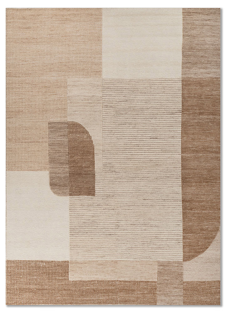 blythe ivory wool hand knotted Rug - HeadShot