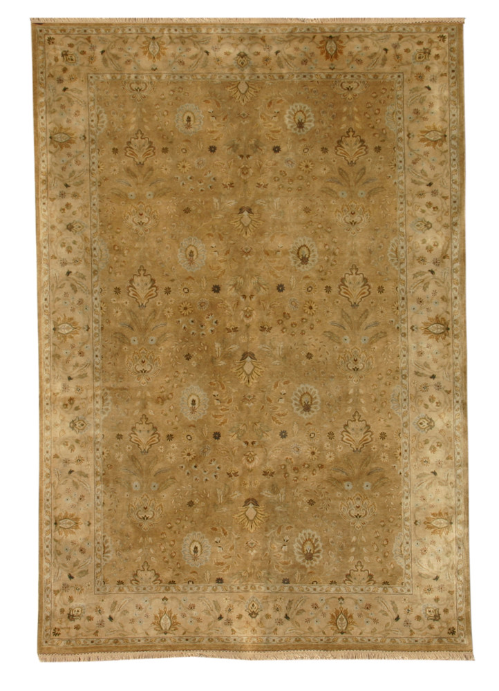 aprezo gold silk hand knotted Rug - HeadShot aprezo gold silk hand knotted Rug - HeadShot