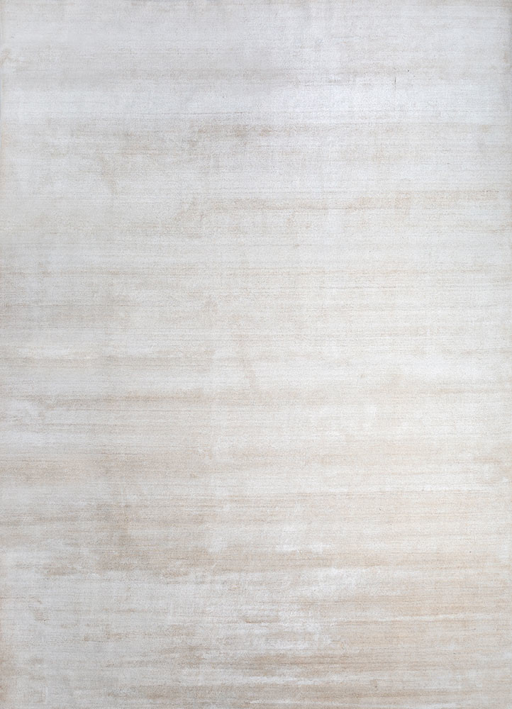 ivory ivory wool and viscose hand loom Rug