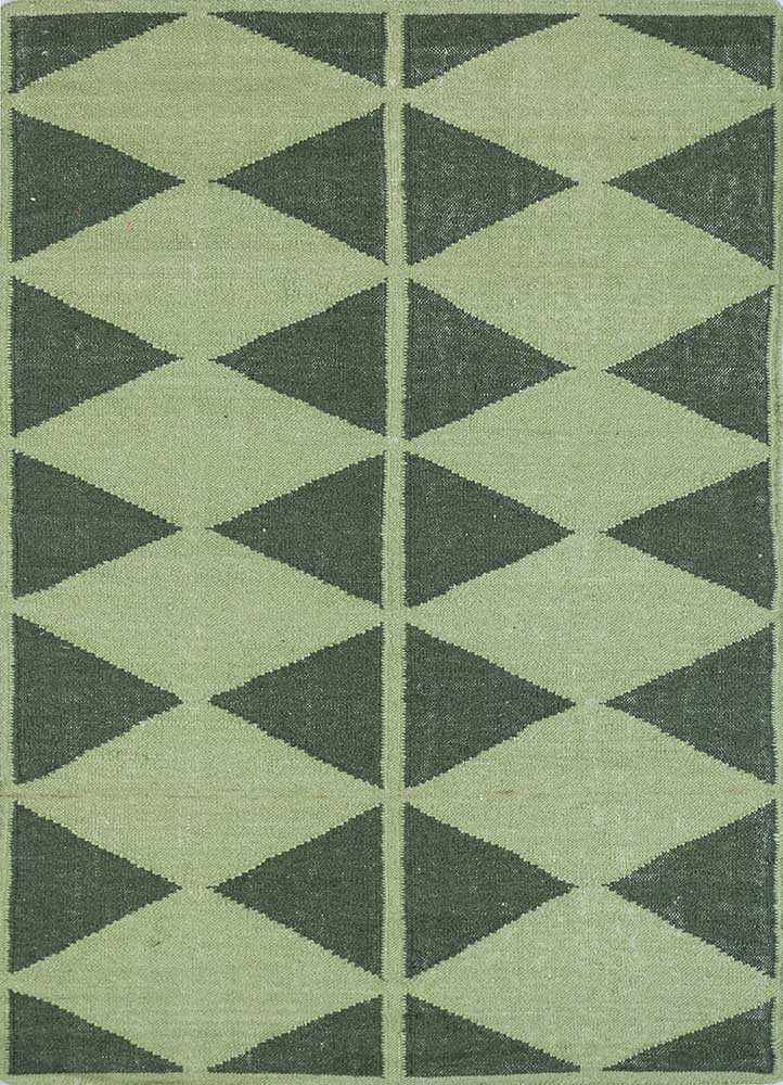 indusbar green wool flat weaves Rug - HeadShot indusbar green wool flat weaves Rug - HeadShot