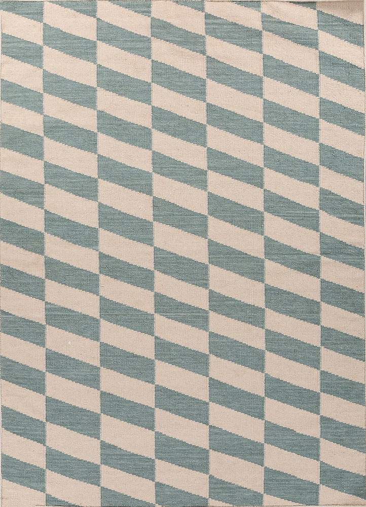 checkers ivory wool and viscose flat weaves Rug - HeadShot checkers ivory wool and viscose flat weaves Rug - HeadShot