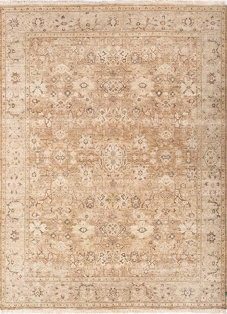 erbe beige and brown afghan wool hand knotted Rug - HeadShot erbe beige and brown afghan wool hand knotted Rug - HeadShot