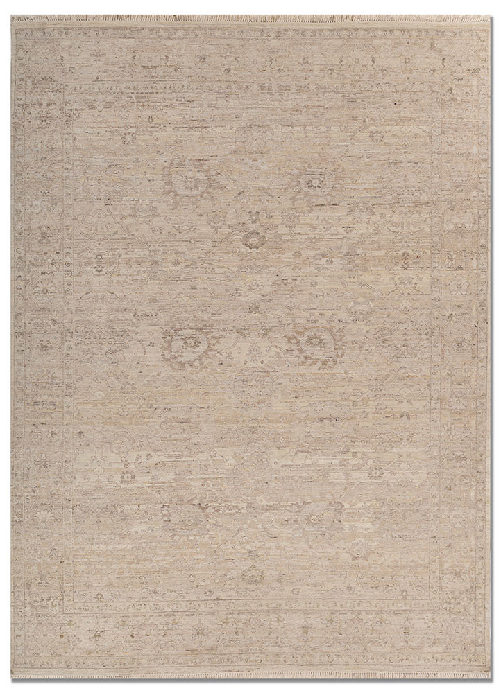 viscaya ivory wool hand knotted Rug - HeadShot