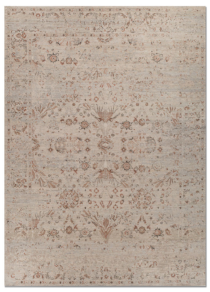 viscaya beige and brown wool hand knotted Rug - HeadShot viscaya beige and brown wool hand knotted Rug - HeadShot