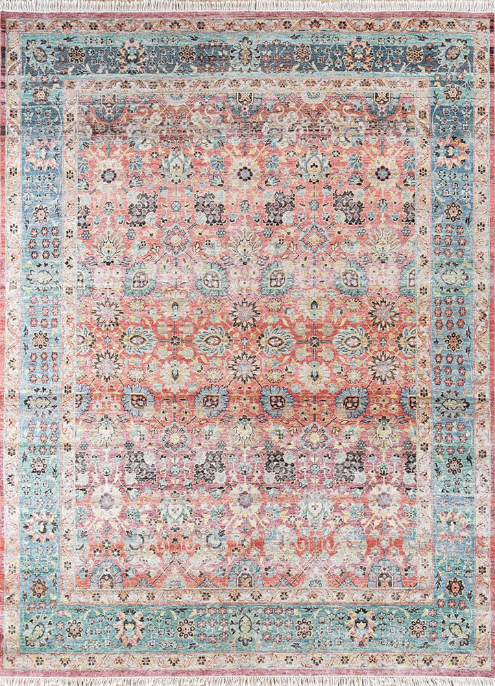 someplace in time red and orange afghan wool hand knotted Rug - HeadShot someplace in time red and orange afghan wool hand knotted Rug - HeadShot