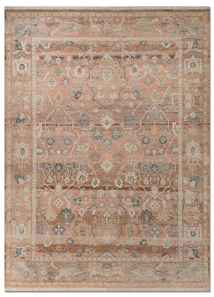 someplace in time red and orange afghan wool hand knotted Rug