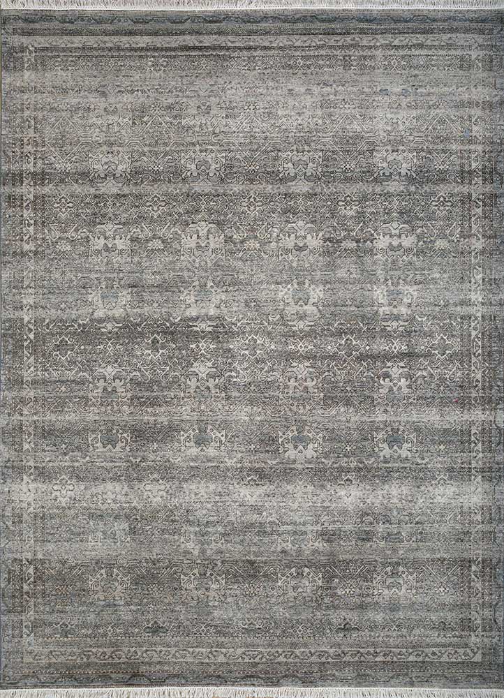  grey and black afghan wool hand knotted Rug