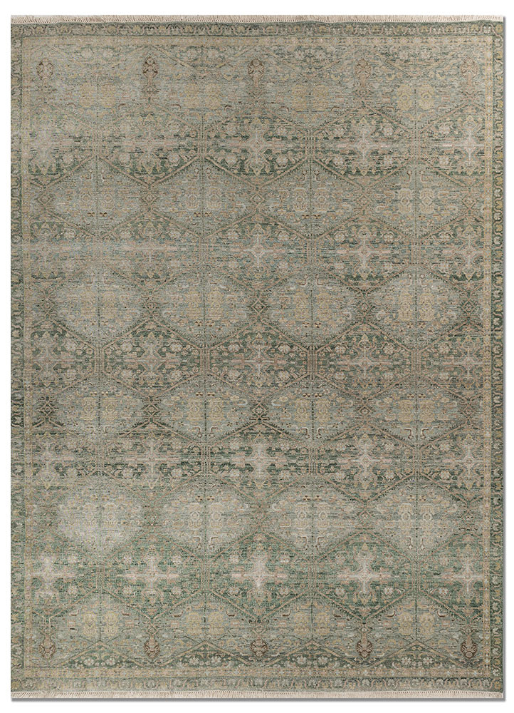 someplace in time green afghan wool hand knotted Rug - HeadShot someplace in time green afghan wool hand knotted Rug - HeadShot