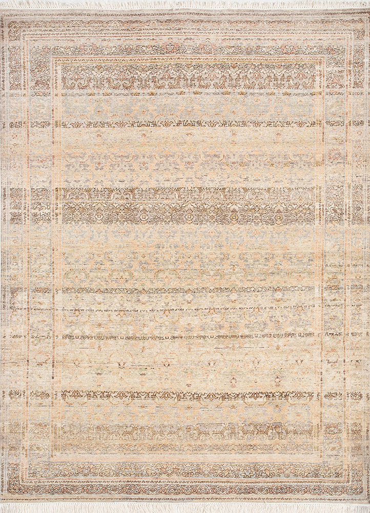 viscaya blue afghan wool hand knotted Rug - HeadShot