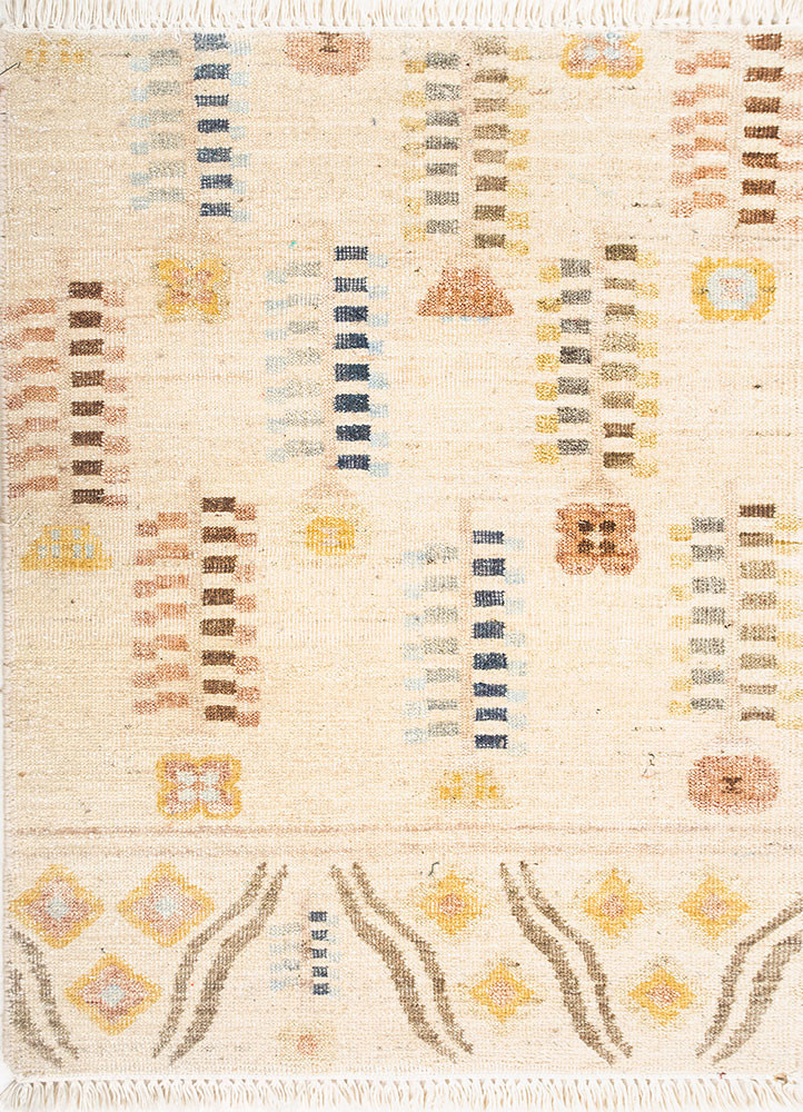erbe ivory afghan wool hand knotted Rug - HeadShot erbe ivory afghan wool hand knotted Rug - HeadShot