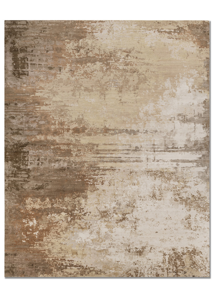 chaos theory by kavi ivory wool and silk hand knotted Rug - HeadShot chaos theory by kavi ivory wool and silk hand knotted Rug - HeadShot