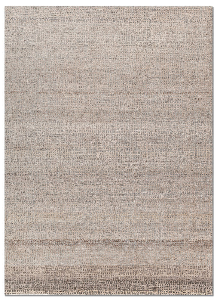 aprezo grey and black wool and silk hand knotted Rug - HeadShot aprezo grey and black wool and silk hand knotted Rug - HeadShot