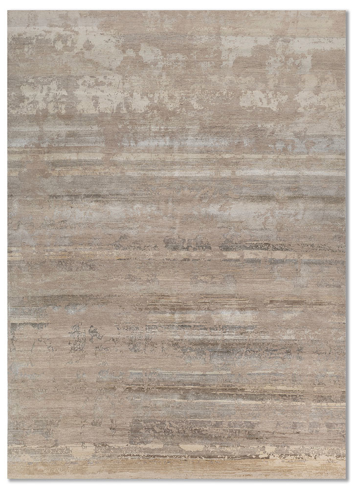 entropy ivory wool and silk hand knotted Rug - HeadShot entropy ivory wool and silk hand knotted Rug - HeadShot