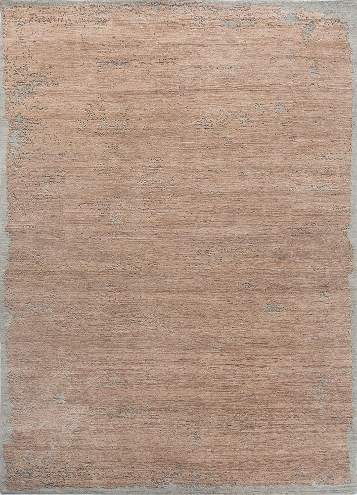  beige and brown afghan wool hand knotted Rug