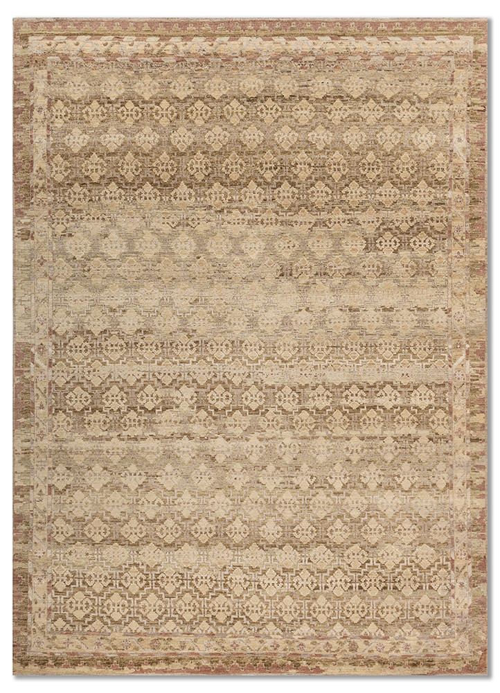 viscaya gold wool hand knotted Rug - HeadShot