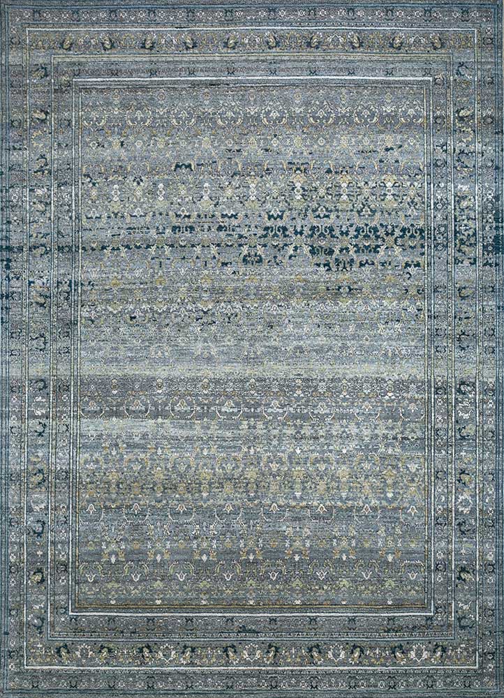 viscaya blue afghan wool hand knotted Rug - HeadShot