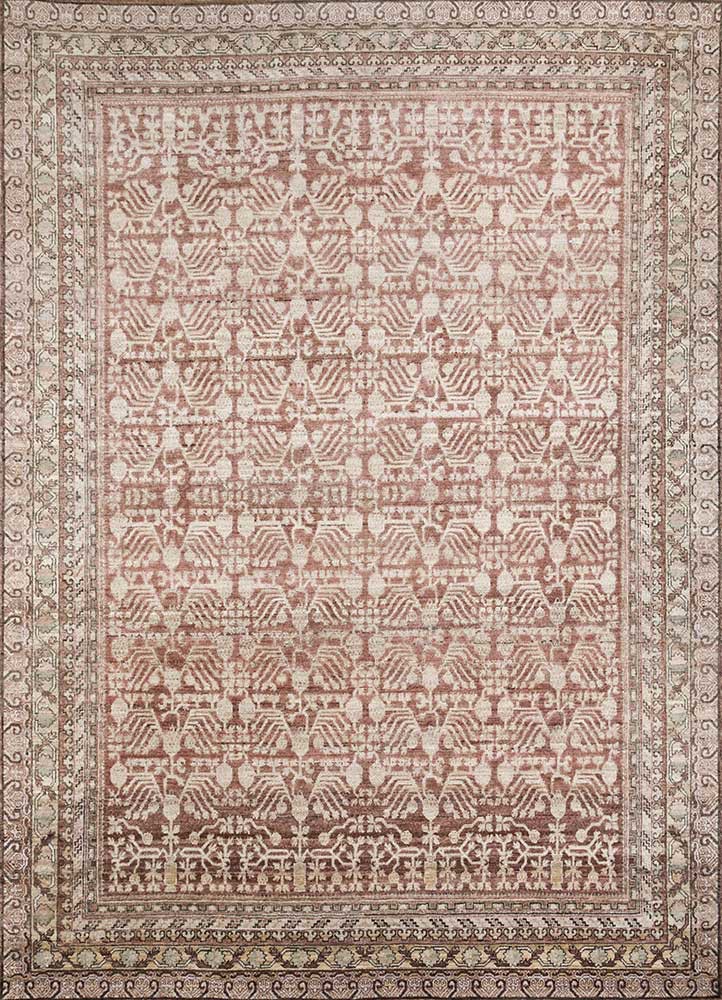 red and orange red and orange afghan wool hand knotted Rug