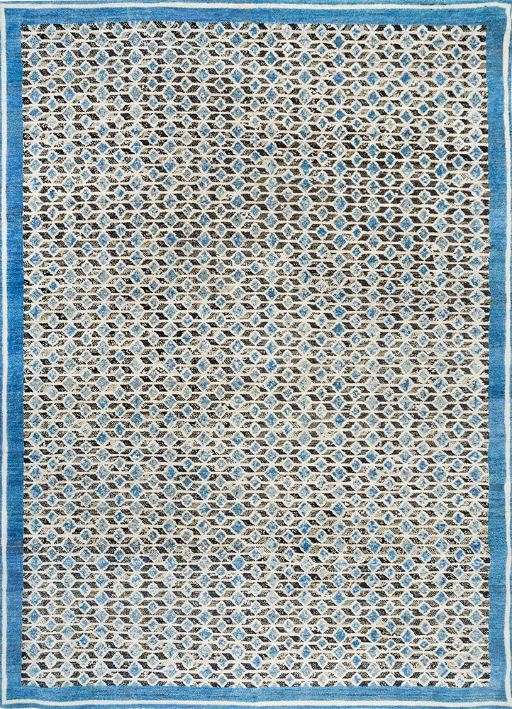 ivory trajan ivory wool hand knotted Rug
