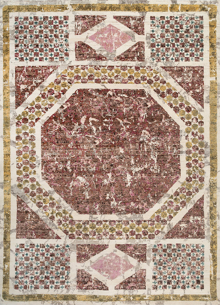 aurelius ivory wool hand knotted Rug