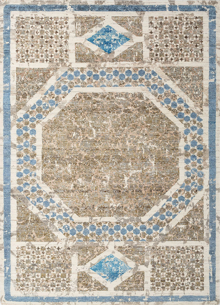 aurelius ivory wool hand knotted Rug
