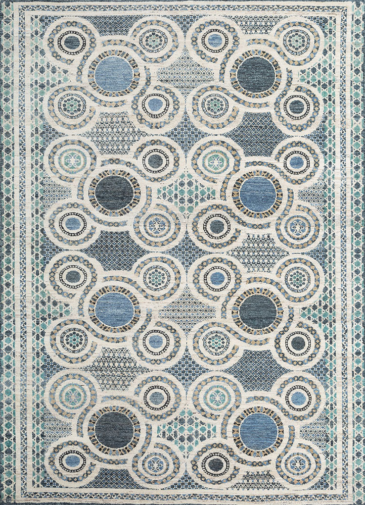 ivory tiberius ivory wool hand knotted Rug
