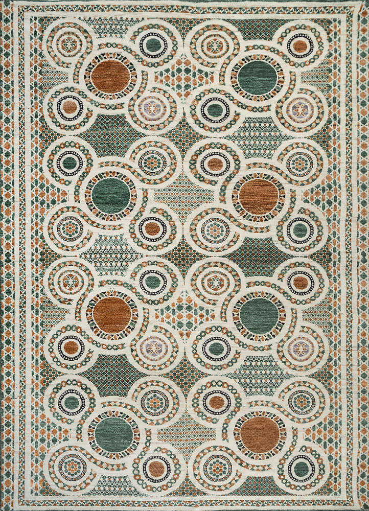 ivory tiberius ivory wool hand knotted Rug