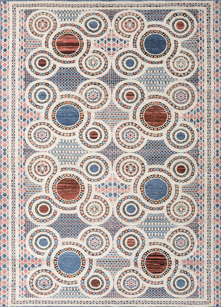 ivory tiberius ivory wool hand knotted Rug