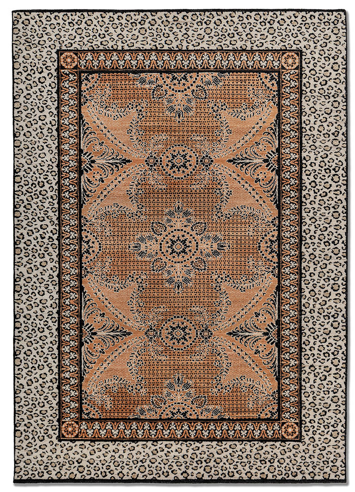 Malmaison by Peter D'Ascoli  red and orange afghan wool hand knotted Rug