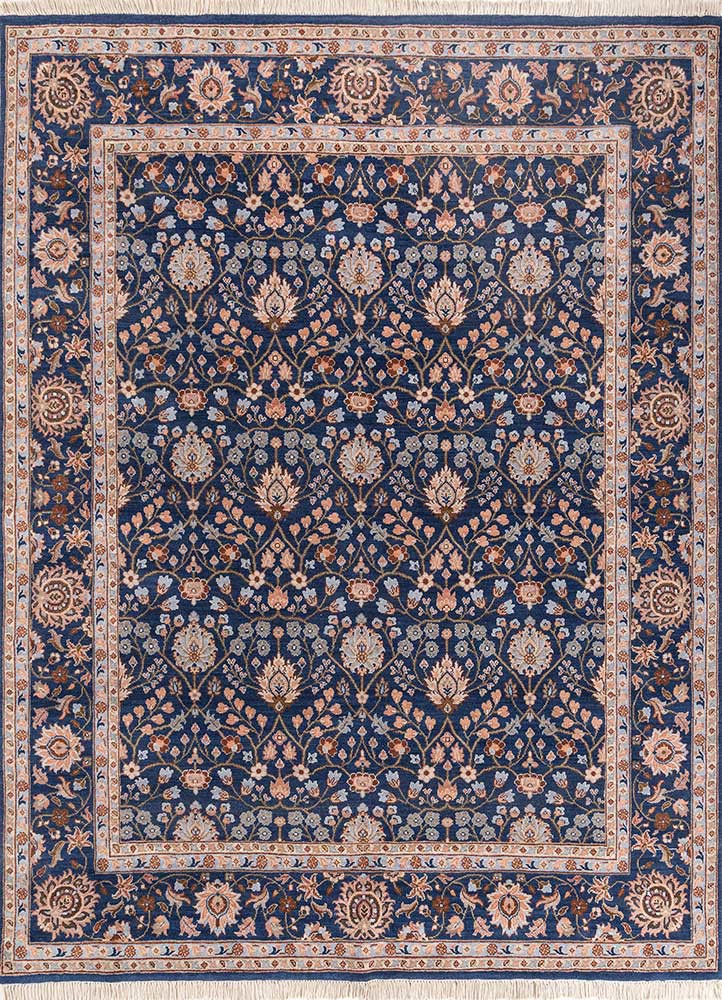 aurora blue wool hand knotted Rug - HeadShot aurora blue wool hand knotted Rug - HeadShot