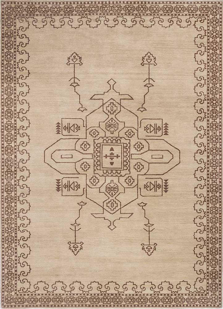 majnun blue wool hand knotted Rug - HeadShot