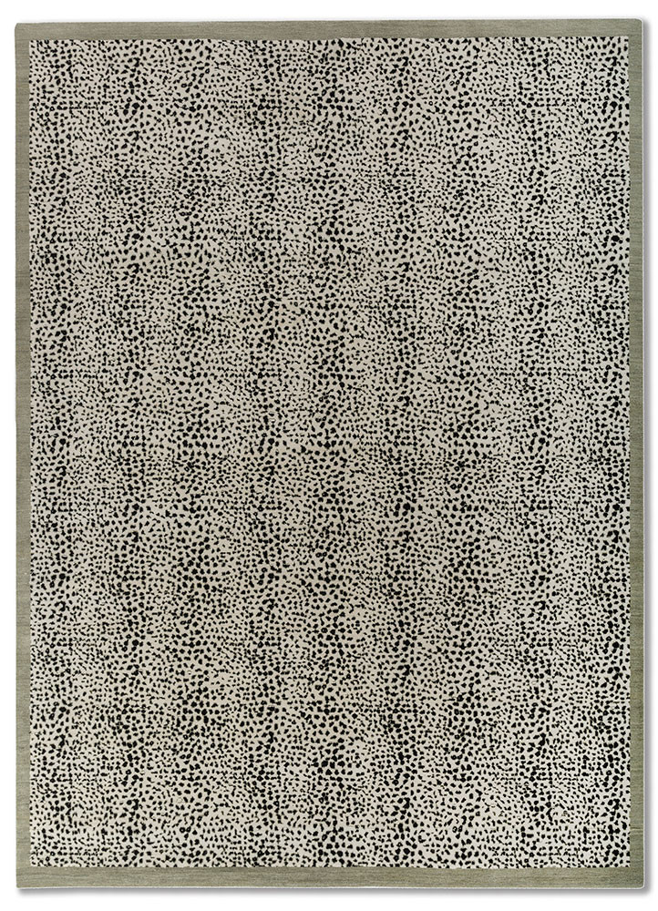 green Leopard by Peter D'Ascoli green wool hand knotted Rug