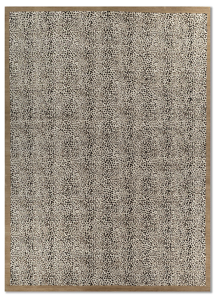 Leopard by Peter D'Ascoli  ivory wool hand knotted Rug