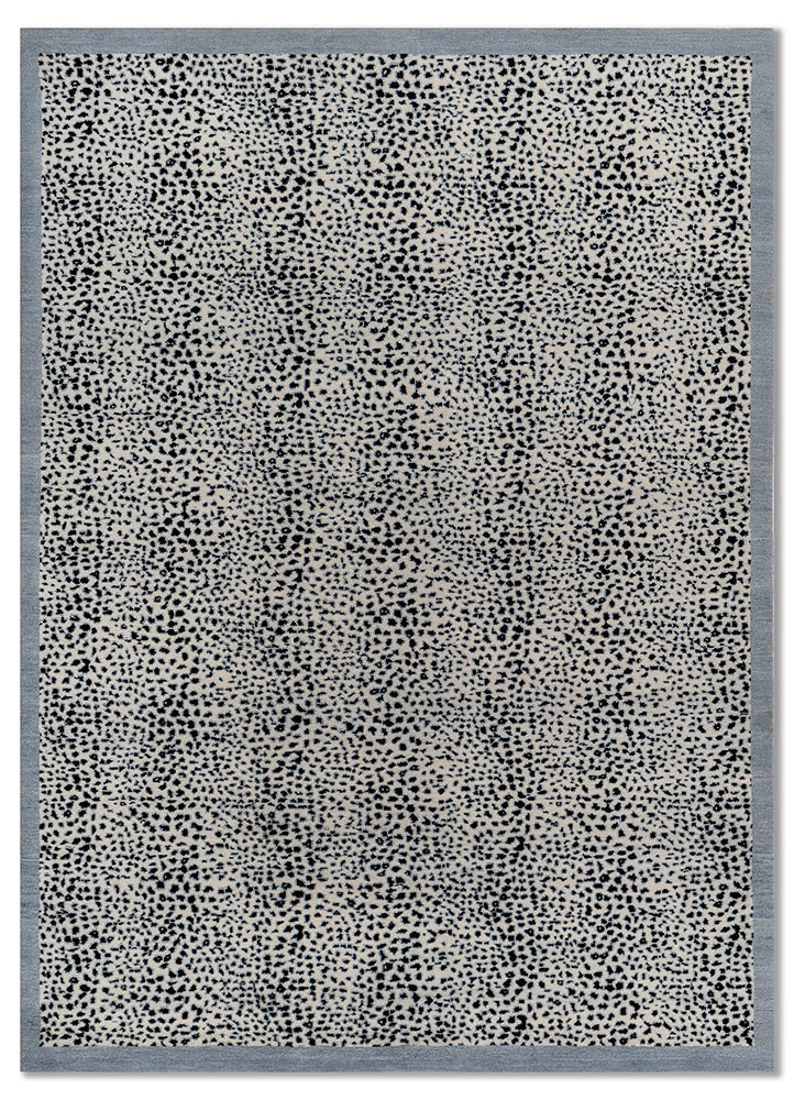 gilded age ivory wool hand knotted Rug - HeadShot