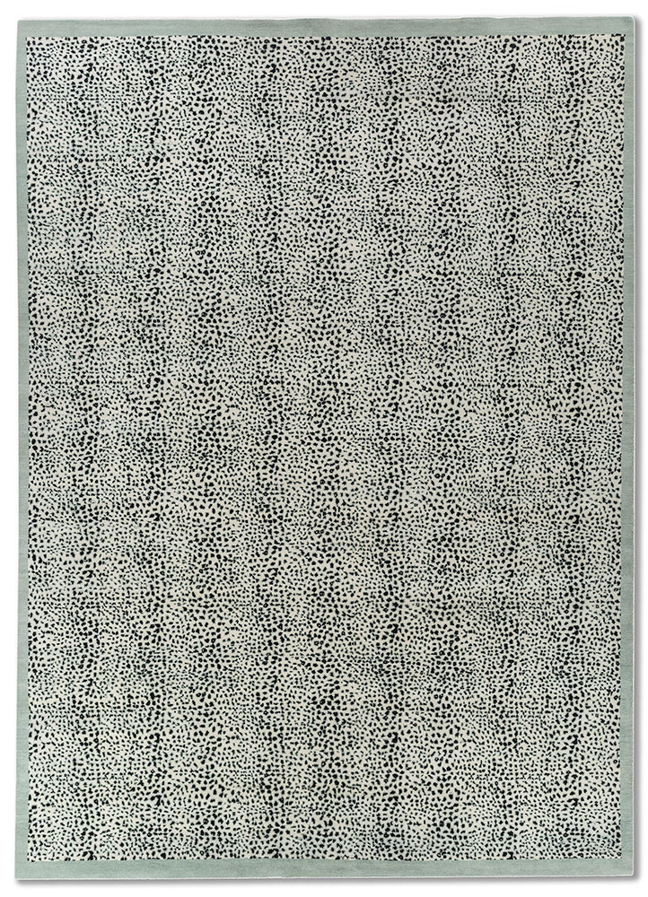 Leopard by Peter D'Ascoli  ivory wool hand knotted Rug