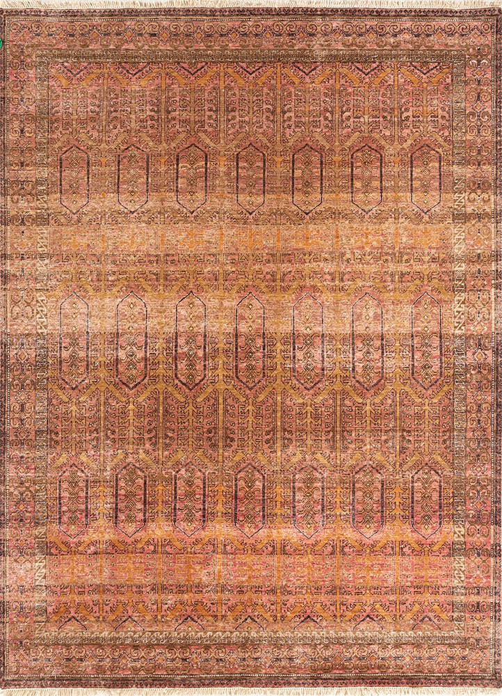 viscaya red and orange wool hand knotted Rug - HeadShot viscaya red and orange wool hand knotted Rug - HeadShot