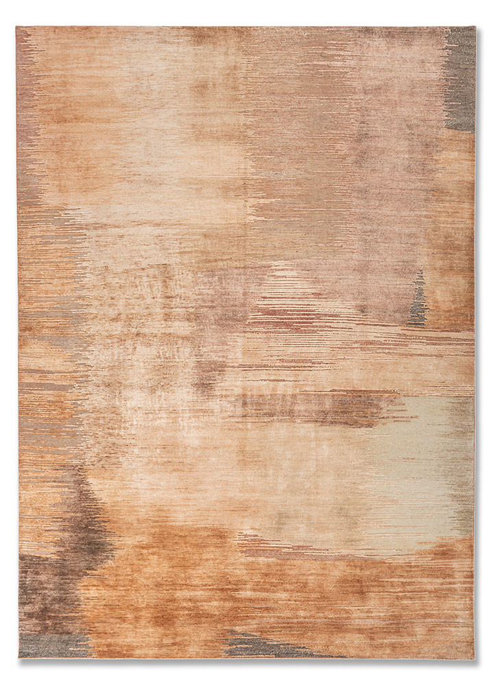 hidden by kavi red and orange afghan wool and silk hand knotted Rug - HeadShot hidden by kavi red and orange afghan wool and silk hand knotted Rug - HeadShot