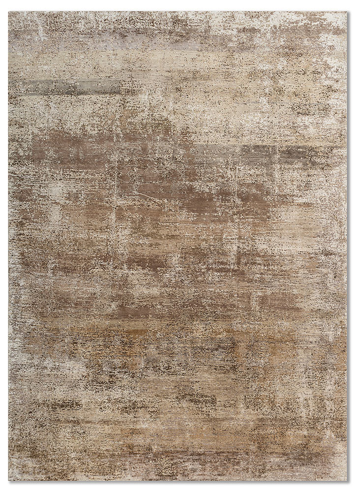 entropy ivory wool and silk hand knotted Rug - HeadShot entropy ivory wool and silk hand knotted Rug - HeadShot