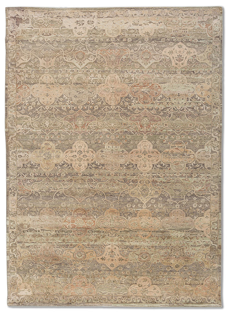 viscaya ivory wool and silk hand knotted Rug - HeadShot viscaya ivory wool and silk hand knotted Rug - HeadShot