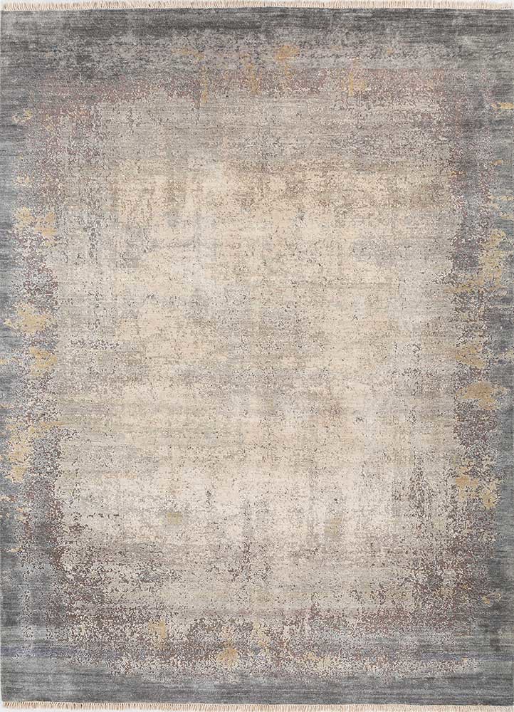 far east grey and black afghan wool and silk hand knotted Rug - HeadShot far east grey and black afghan wool and silk hand knotted Rug - HeadShot
