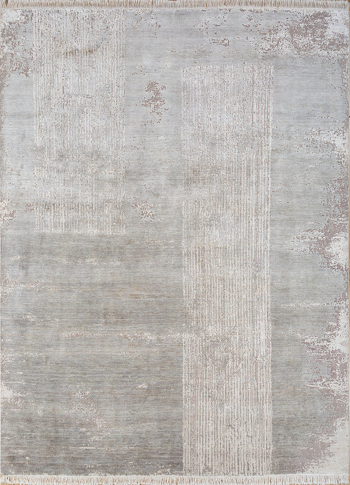azalea grey and black afghan wool and silk hand knotted Rug - HeadShot azalea grey and black afghan wool and silk hand knotted Rug - HeadShot