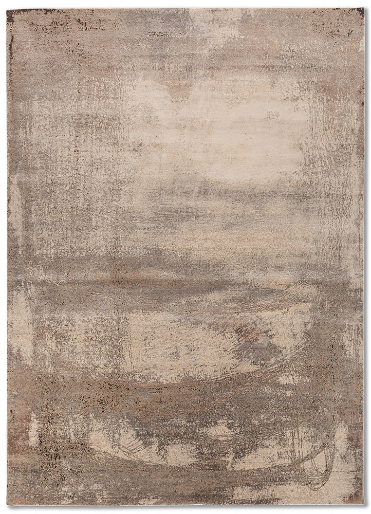 aprezo beige and brown wool and bamboo silk hand knotted Rug - HeadShot aprezo beige and brown wool and bamboo silk hand knotted Rug - HeadShot