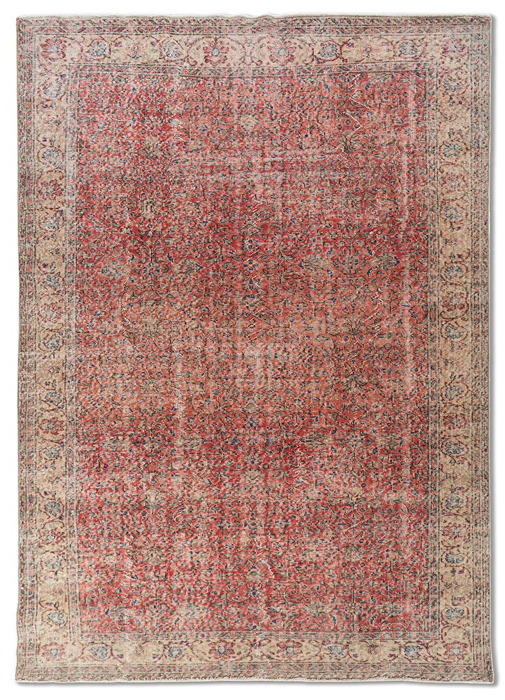 vintage ivory wool and bamboo silk hand knotted Rug - HeadShot vintage ivory wool and bamboo silk hand knotted Rug - HeadShot
