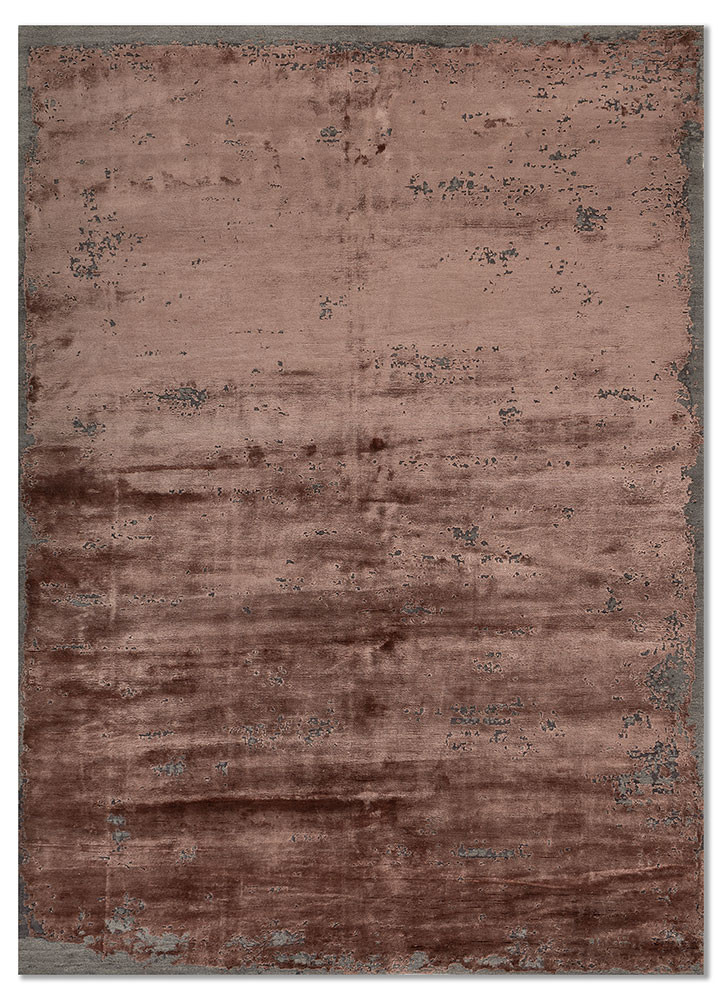 hidden by kavi beige and brown wool and bamboo silk hand knotted Rug - HeadShot