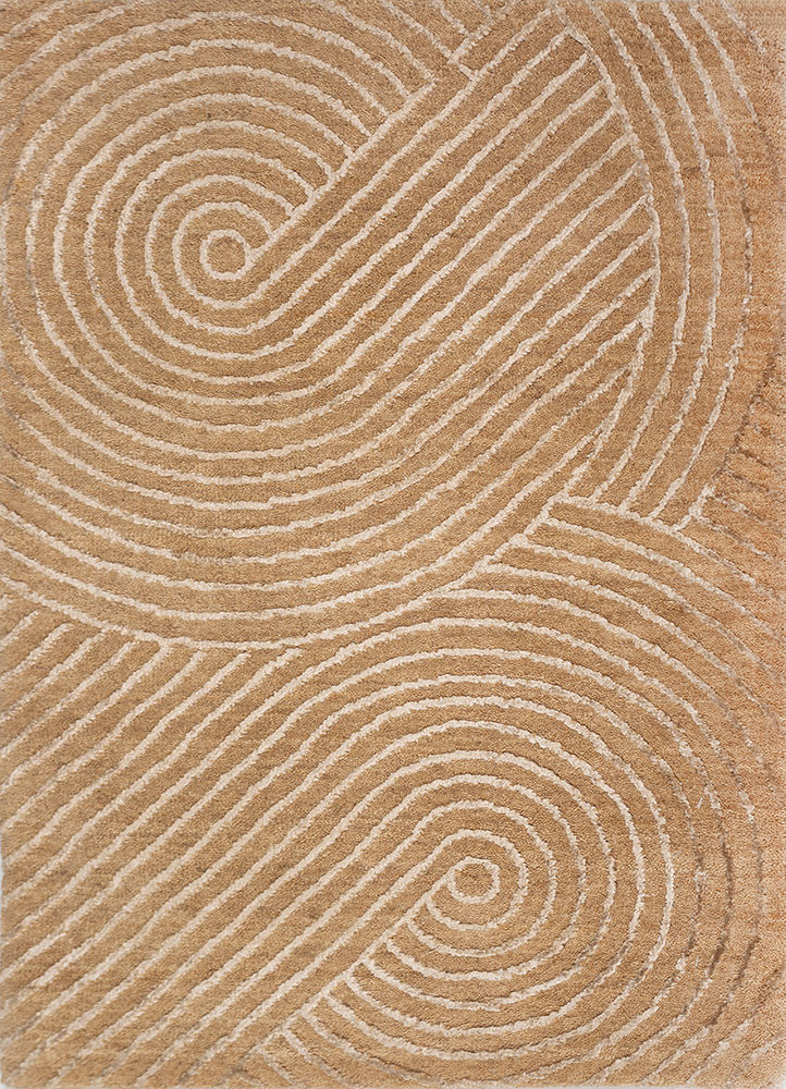 azalea beige and brown wool and bamboo silk hand knotted Rug - HeadShot azalea beige and brown wool and bamboo silk hand knotted Rug - HeadShot