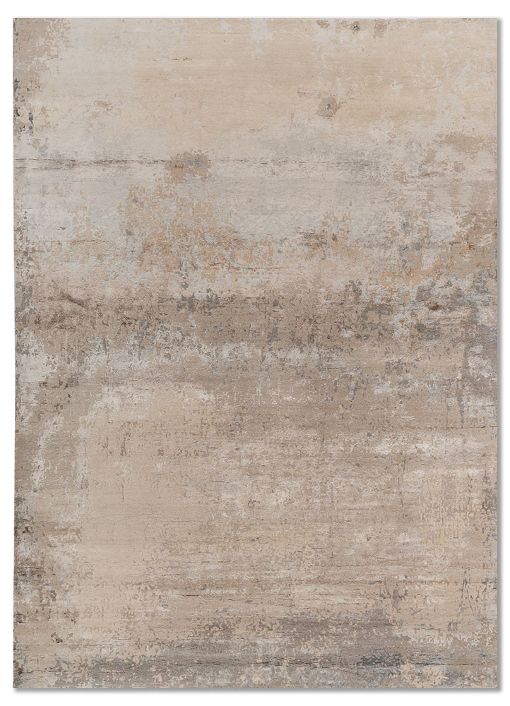 chaos theory by kavi ivory wool and bamboo silk hand knotted Rug - HeadShot chaos theory by kavi ivory wool and bamboo silk hand knotted Rug - HeadShot
