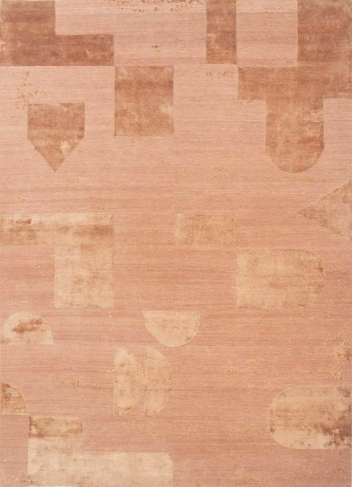unfold by kavi red and orange wool and bamboo silk hand knotted Rug - HeadShot unfold by kavi red and orange wool and bamboo silk hand knotted Rug - HeadShot