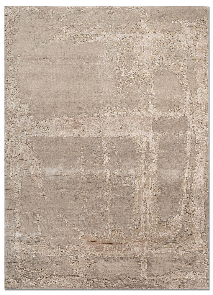 aprezo ivory wool and bamboo silk hand knotted Rug - HeadShot aprezo ivory wool and bamboo silk hand knotted Rug - HeadShot