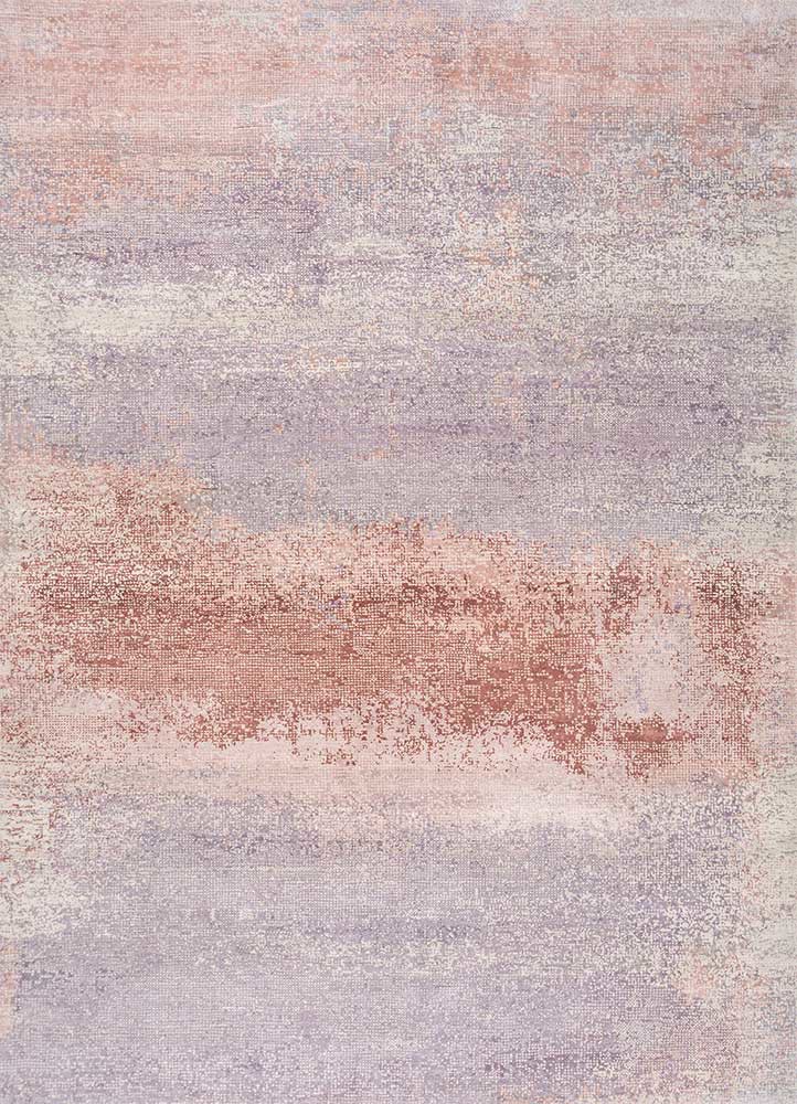  green wool and bamboo silk hand knotted Rug