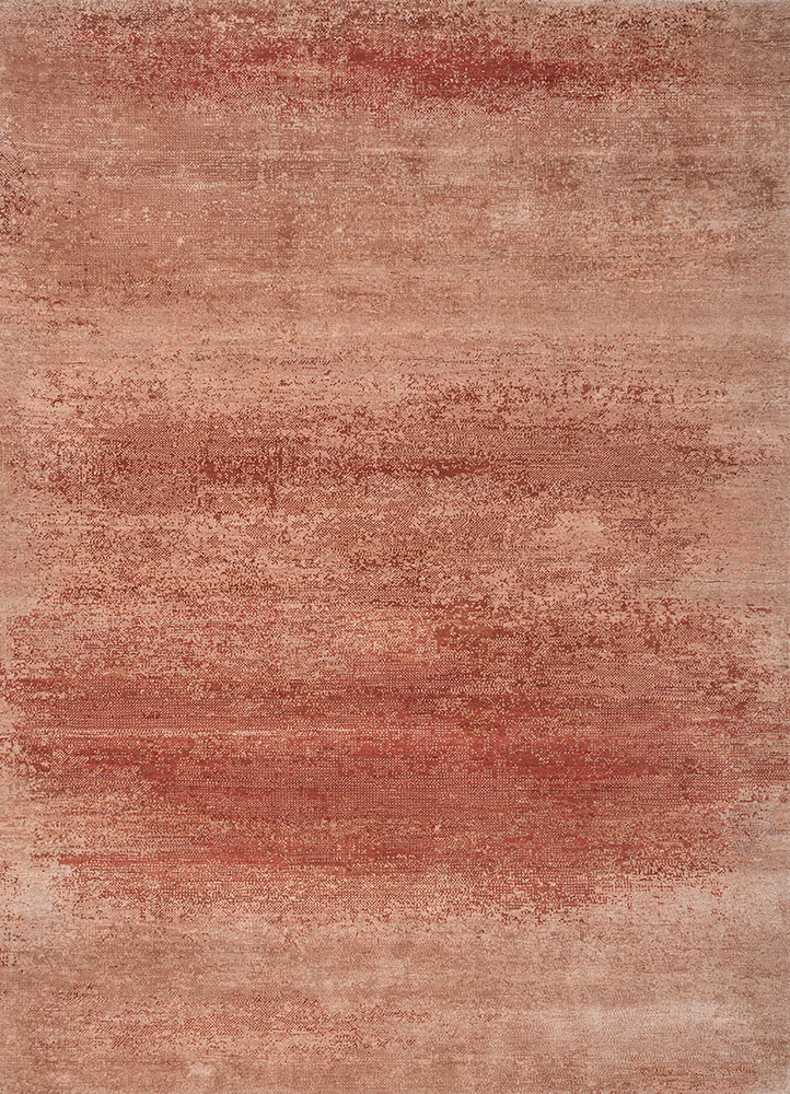 pink and purple pink and purple wool and bamboo silk hand knotted Rug