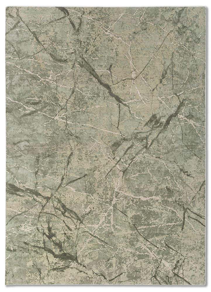 urban pause by kavi green wool and bamboo silk hand knotted Rug - HeadShot urban pause by kavi green wool and bamboo silk hand knotted Rug - HeadShot
